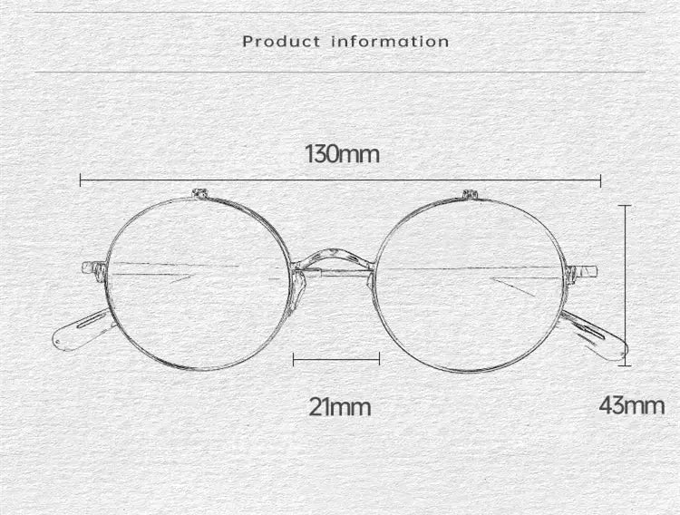 Unisex Round Semi-Rimless Titanium Prescription Glasses K54 — view 10 | Rx Spectacle