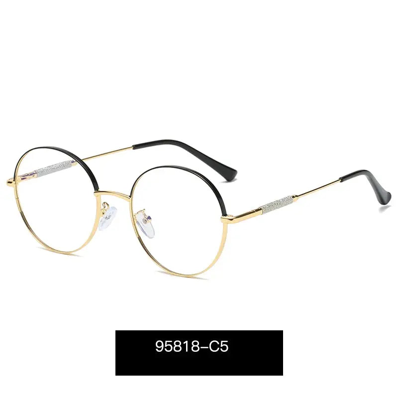 Women's Oval Full Rim Alloy Prescription Glasses 95818 — view 6 | Rx Spectacle