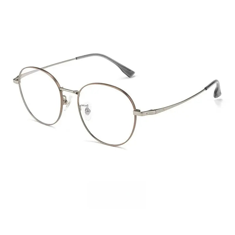 Women's Round Full Rim Titanium Prescription Glasses 88002 — view 3 | Rx Spectacle