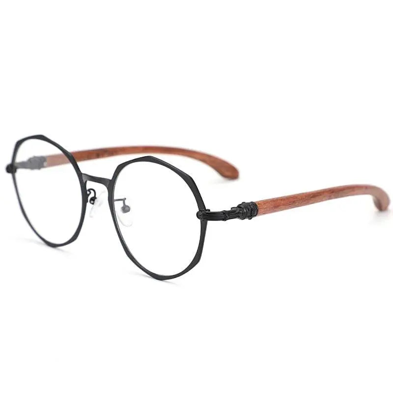 Unisex Polygon Full Rim Titanium Prescription Glasses — view 3 | Rx Spectacle