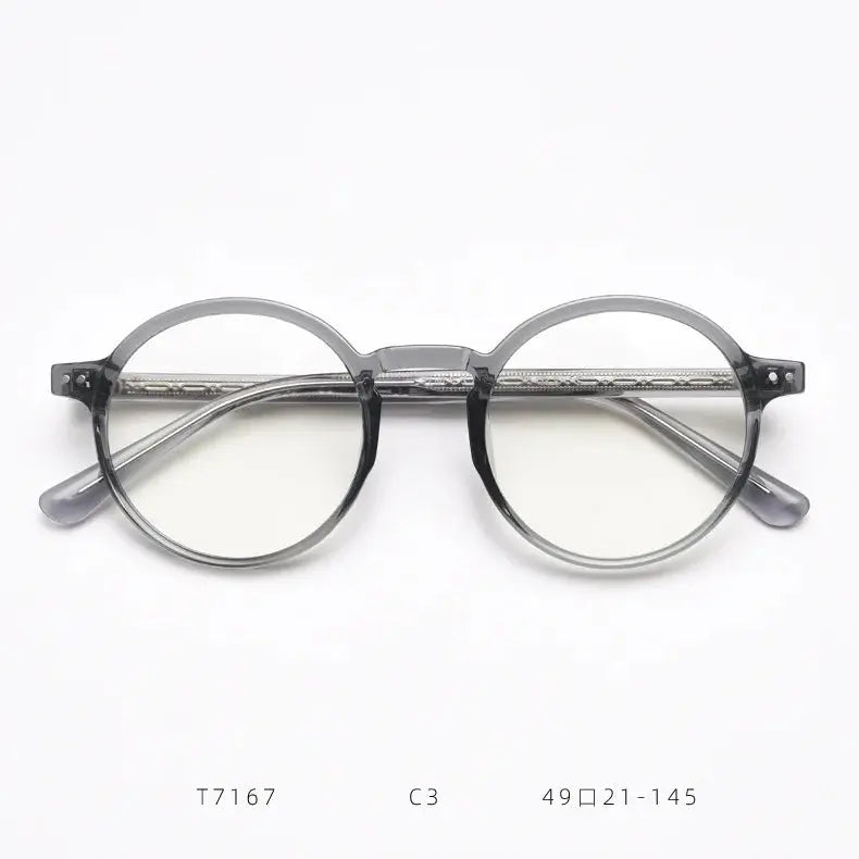 Unisex Round Full Rim TR90 Prescription Glasses 47167 — view 3 | Rx Spectacle
