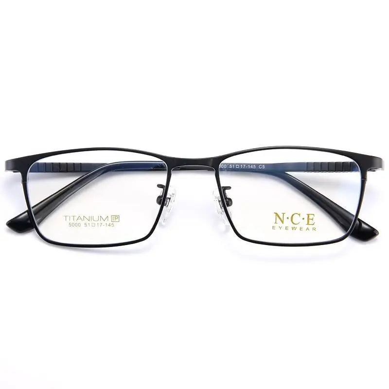 Unisex Square Full Rim Titanium Prescription Glasses 5000 — view 8 | Rx Spectacle