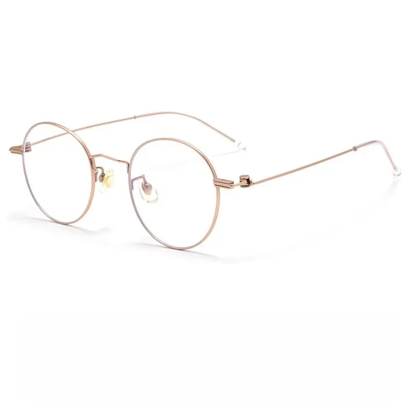 Women's Oval Full Rim Titanium Prescription Glasses 47504 — view 5 | Rx Spectacle