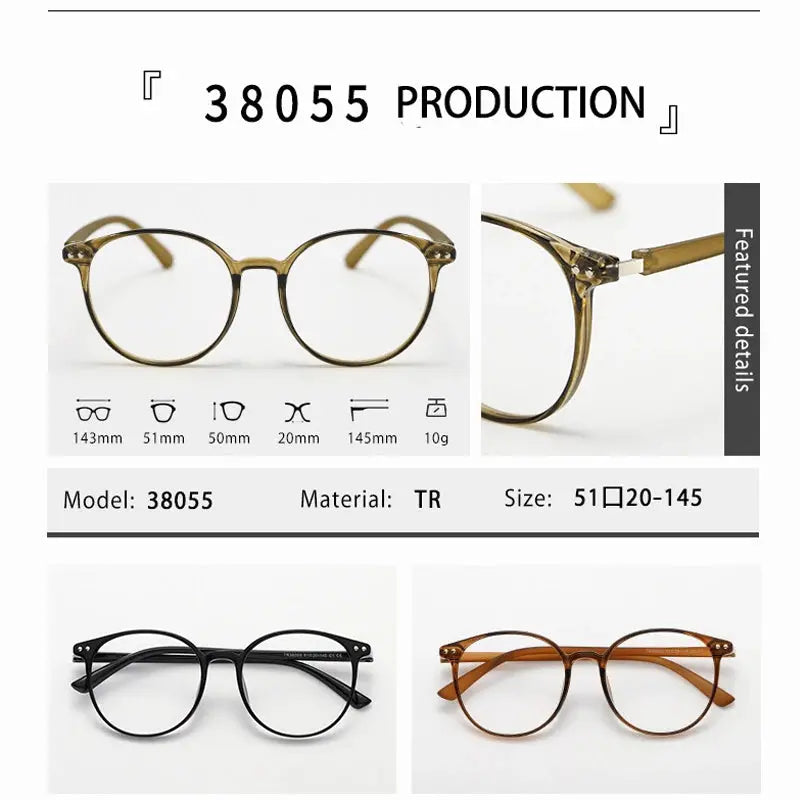 Women's Round Full Rim TR90 Reading Glasses 38055 — view 2 | Rx Spectacle