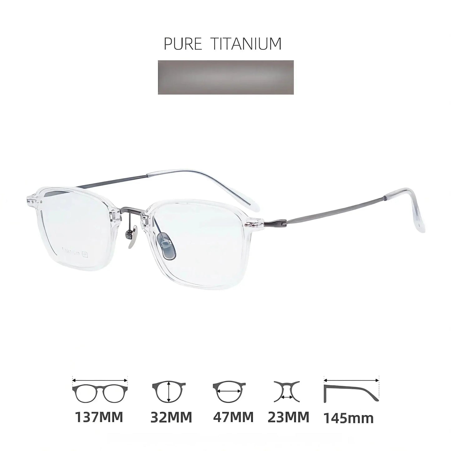 Women's Polygon Full Rim Titanium Prescription Glasses 72360 — view 5 | Rx Spectacle