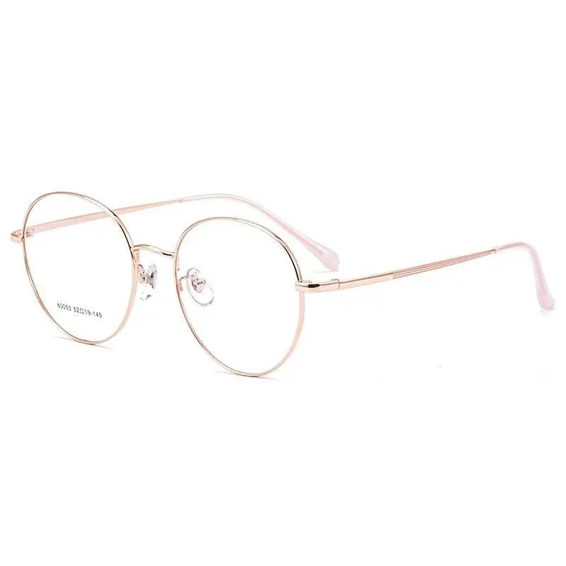 Unisex Round Full Rim Titanium Prescription Glasses 80053 — view 8 | Rx Spectacle