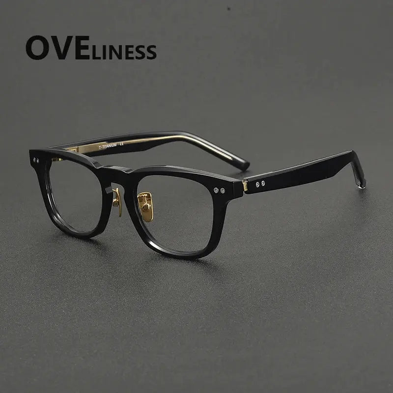 Unisex Browline Full Rim Acetate Prescription Glasses 322161 — view 3 | Rx Spectacle