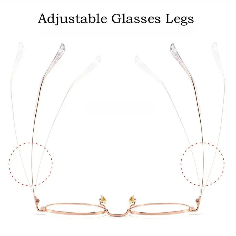 Unisex Oval Full Rim Titanium Prescription Glasses Y8901 — view 5 | Rx Spectacle