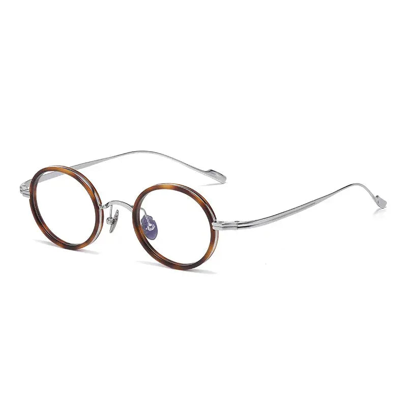 Women's Round Full Rim Titanium Prescription Glasses 886860 — view 4 | Rx Spectacle