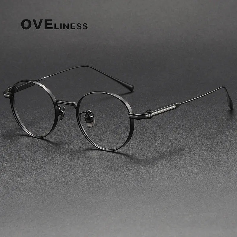 Women's Round Full Rim Titanium Prescription Glasses 980983 — view 6 | Rx Spectacle