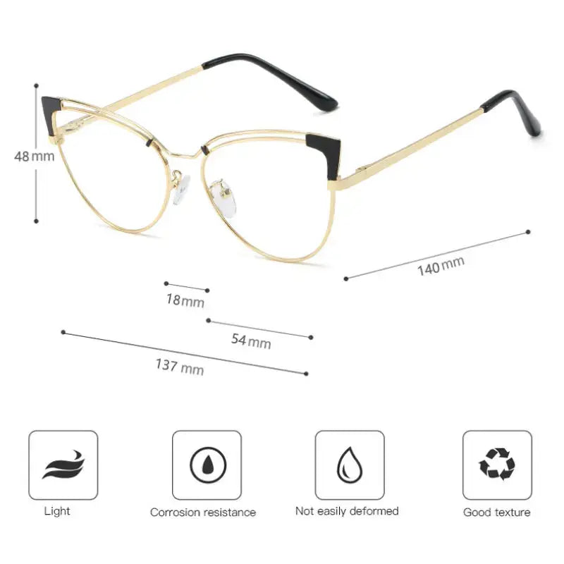 Women's Cat Eye Full Rim TR90 Prescription Glasses 195636 — view 2 | Rx Spectacle