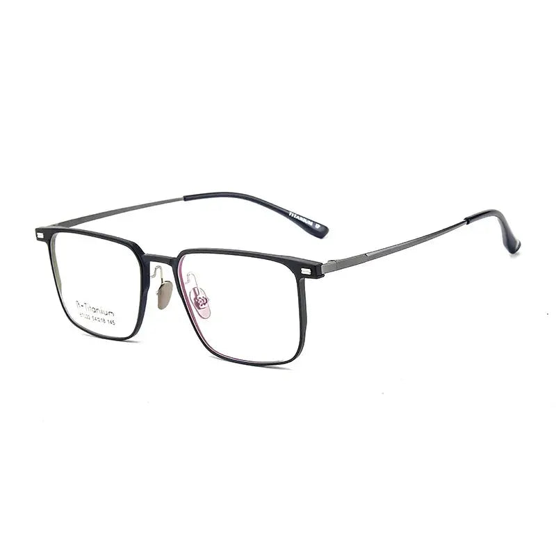 Men's Square Full Rim Titanium Prescription Glasses 787022 — view 5 | Rx Spectacle