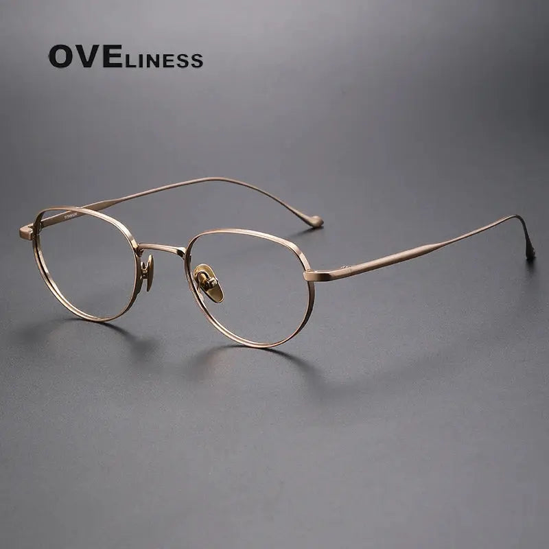 Women's Oval Full Rim Titanium Prescription Glasses 133229 — view 8 | Rx Spectacle