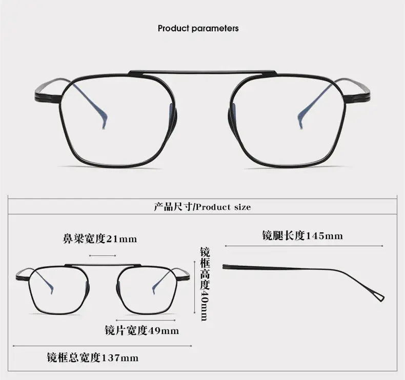 Women's Browline Full Rim Titanium Prescription Glasses 639501 — view 2 | Rx Spectacle