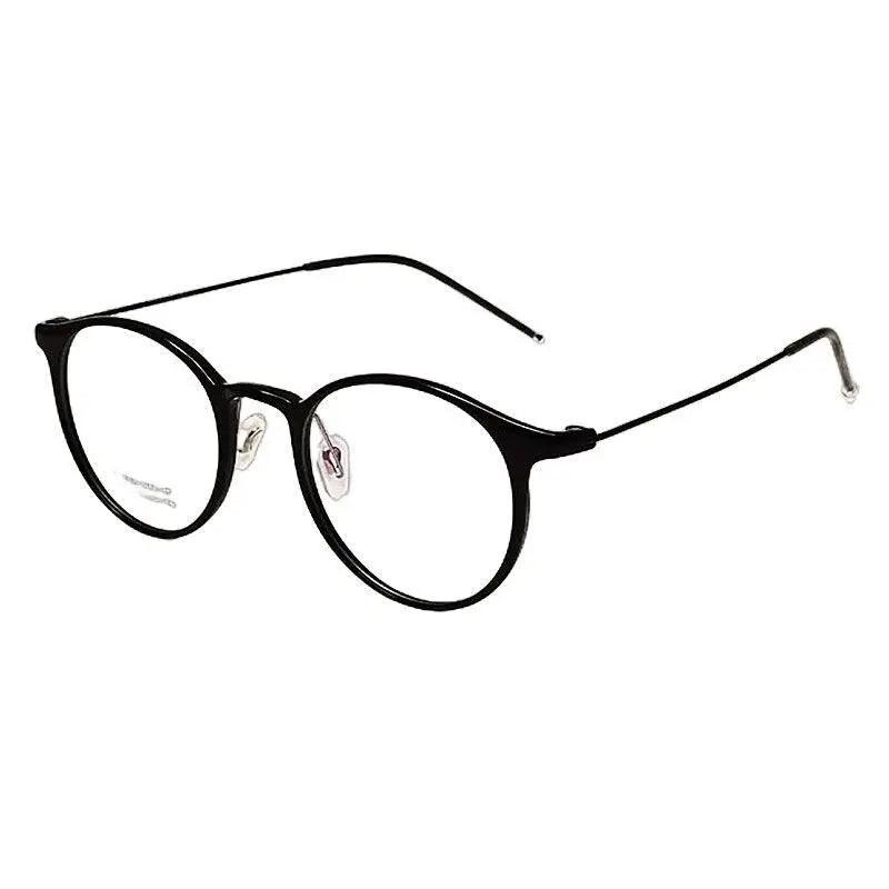 Unisex Round Full Rim Titanium Prescription Glasses M8062 — view 9 | Rx Spectacle