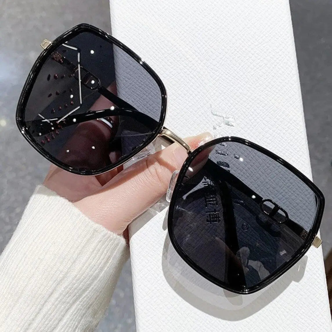 Unisex Square Full Rim Acetate Prescription Glasses 8014 — view 9 | Rx Spectacle