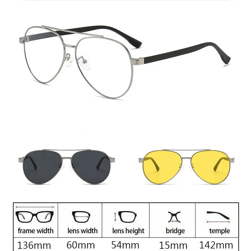 Men's Square Full Rim Titanium Prescription Glasses 275009 — view 15 | Rx Spectacle