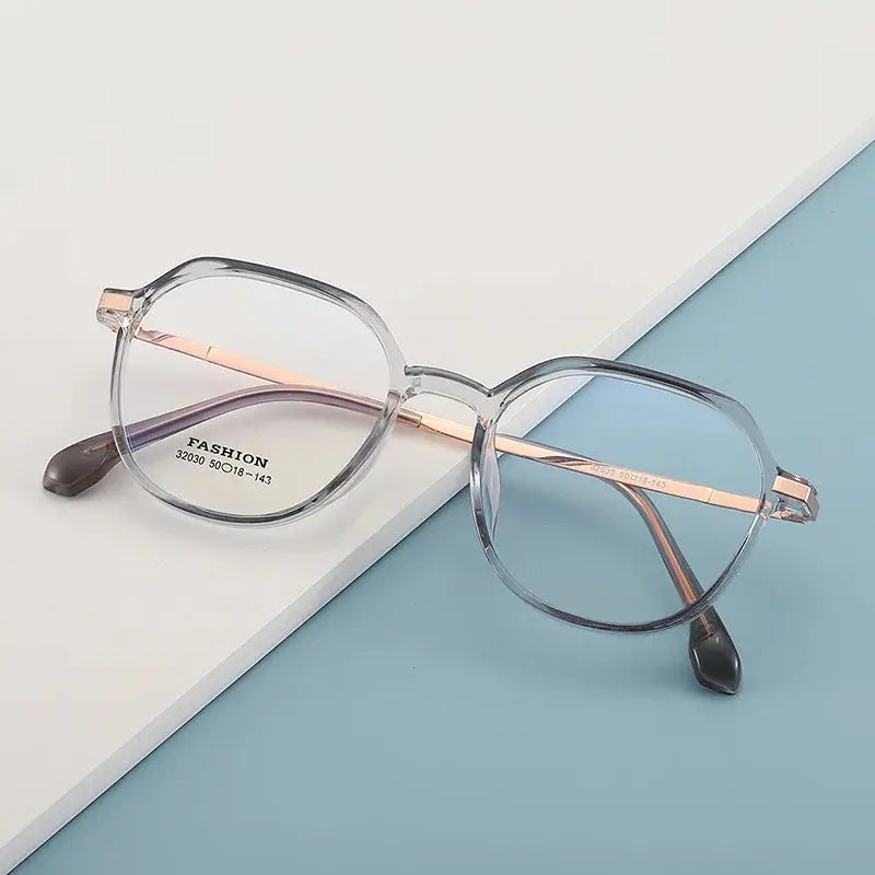 Unisex Polygon Full Rim TR90 Flat Top Prescription Glasses Z32030 — view 6 | Rx Spectacle