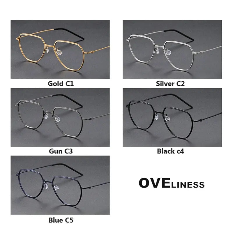 Unisex Oval Full Rim Titanium Flat Top Prescription Glasses O5526 — view 5 | Rx Spectacle