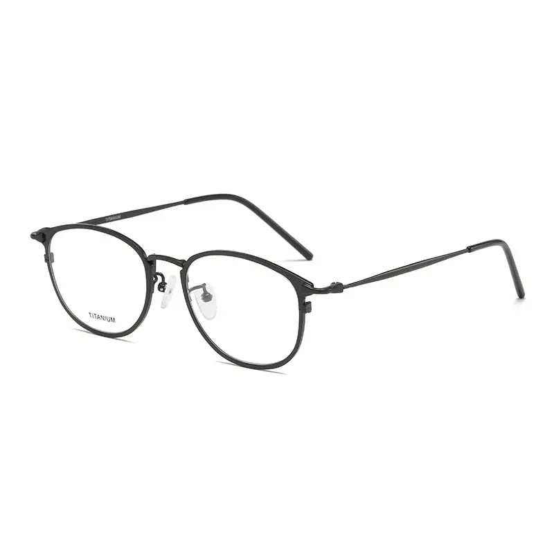 Unisex Round Full Rim Titanium Prescription Glasses J1073 — view 8 | Rx Spectacle