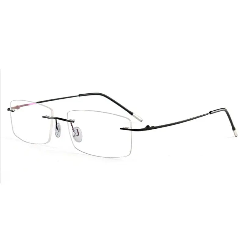 Women's Rectangular Rimless Alloy Prescription Glasses 002000 — view 7 | Rx Spectacle