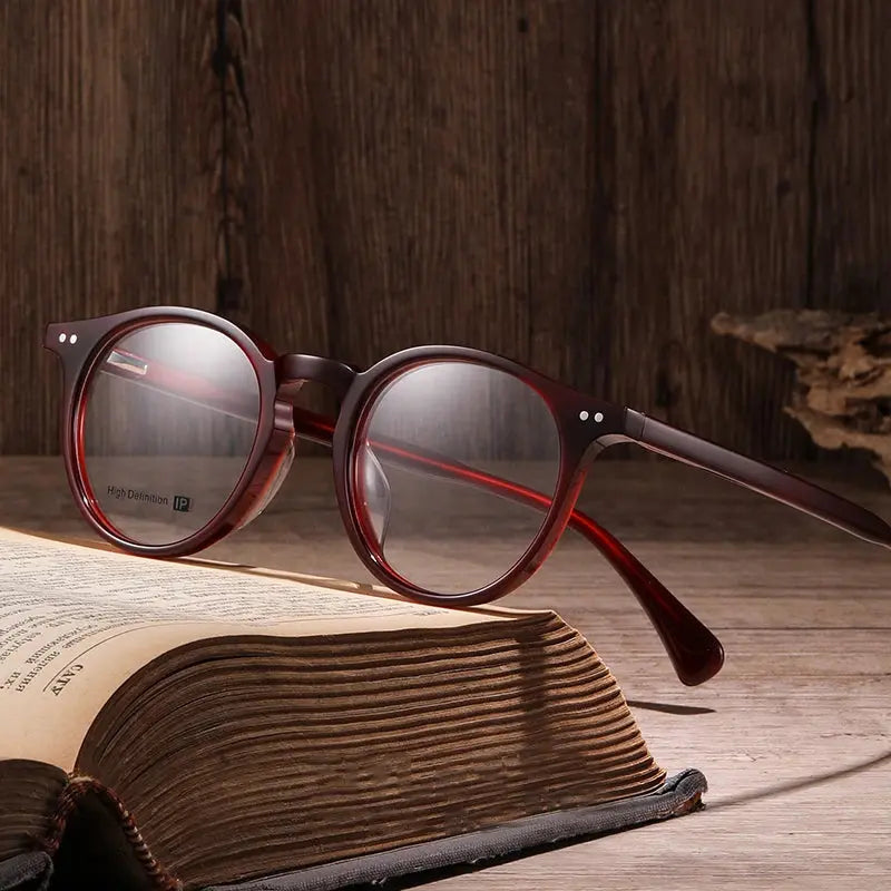 Women's Round Full Rim Acetate Prescription Glasses 934111 — view 1 | Rx Spectacle