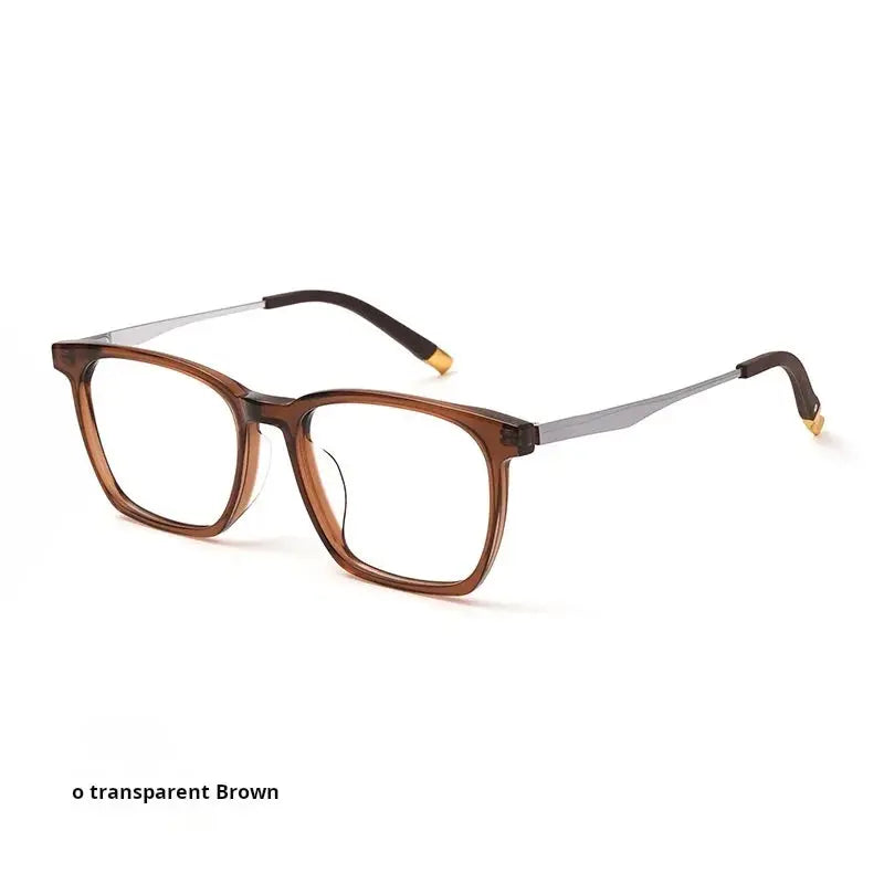 Unisex Square Full Rim Titanium Oversized Prescription Glasses 72582 — view 5 | Rx Spectacle