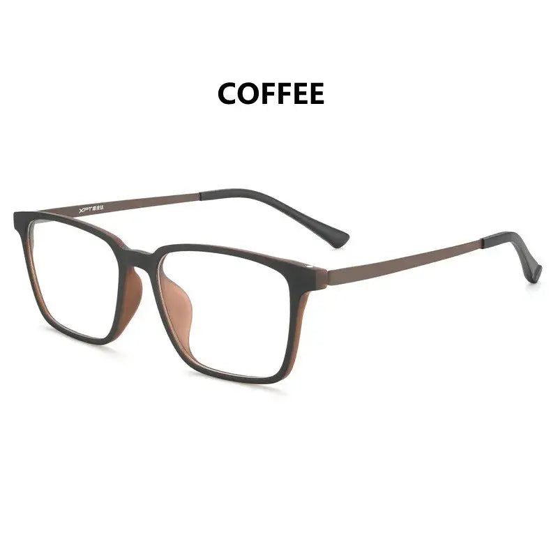 Unisex Square Full Rim Titanium Reading Glasses 98221 — view 6 | Rx Spectacle
