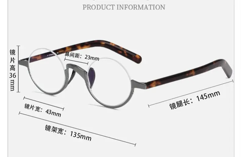 Women's Round Semi-Rimless Titanium Prescription Glasses 366980 — view 2 | Rx Spectacle