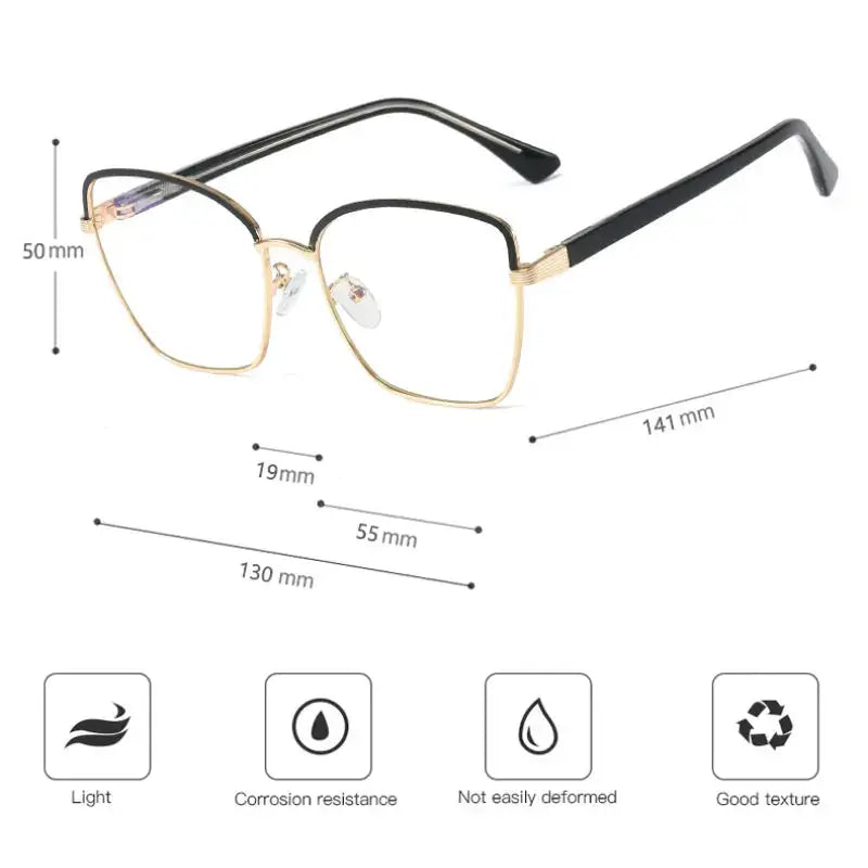 Women's Cat Eye Full Rim TR90 Prescription Glasses 95720 — view 2 | Rx Spectacle