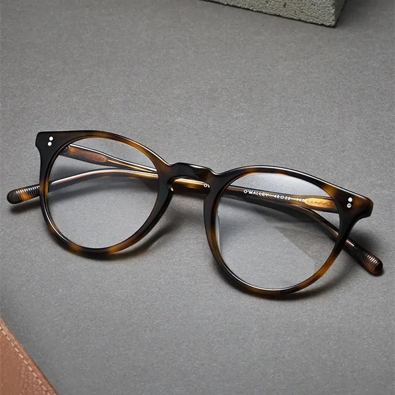 Women's Round Full Rim Acetate Prescription Glasses M5183 — view 1 | Rx Spectacle