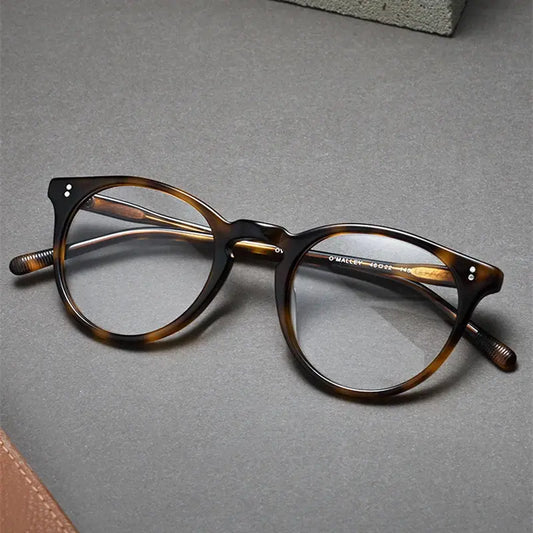 Women's Round Full Rim Acetate Prescription Glasses M5183 — view 1 | Rx Spectacle