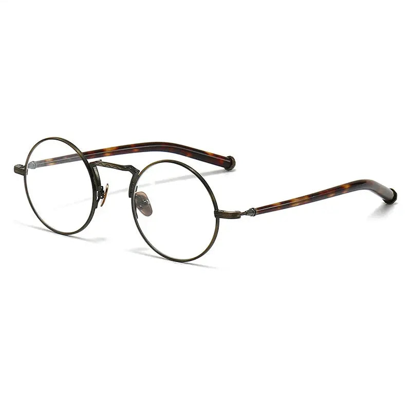 Unisex Round Full Rim Titanium Prescription Glasses 3119m — view 5 | Rx Spectacle