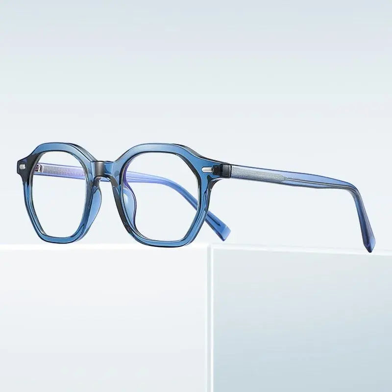 Unisex Square Full Rim Titanium Prescription Glasses 2095 — view 11 | Rx Spectacle