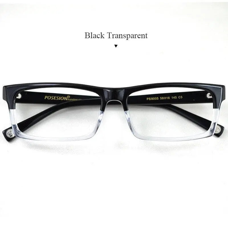 Men's Rectangular Full Rim Acetate Prescription Glasses Ps8005 — view 7 | Rx Spectacle