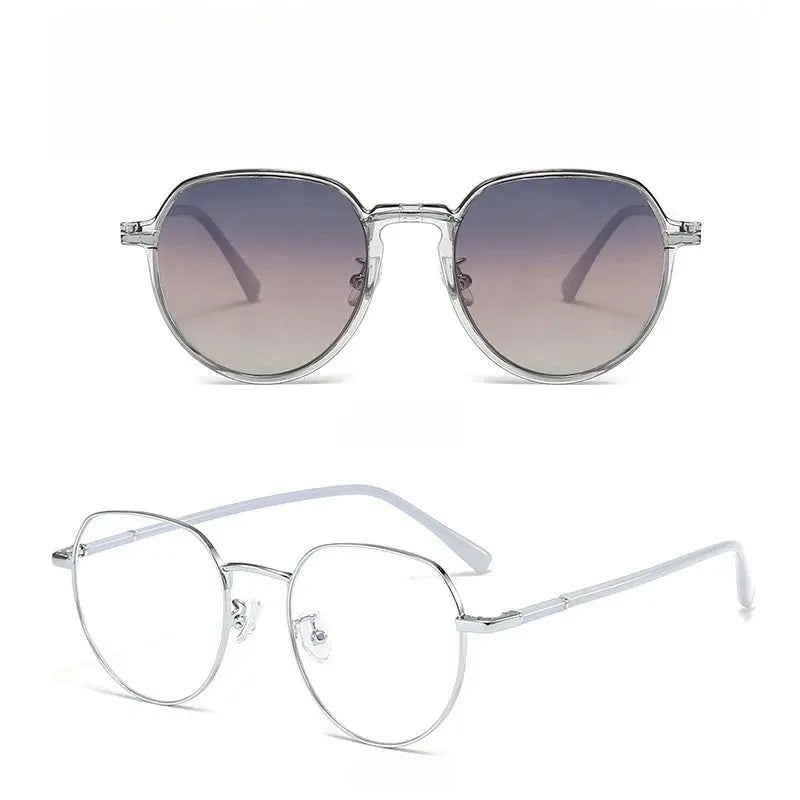 Women's Polygon Full Rim TR90 Clip-On Prescription Glasses 81001 — view 3 | Rx Spectacle