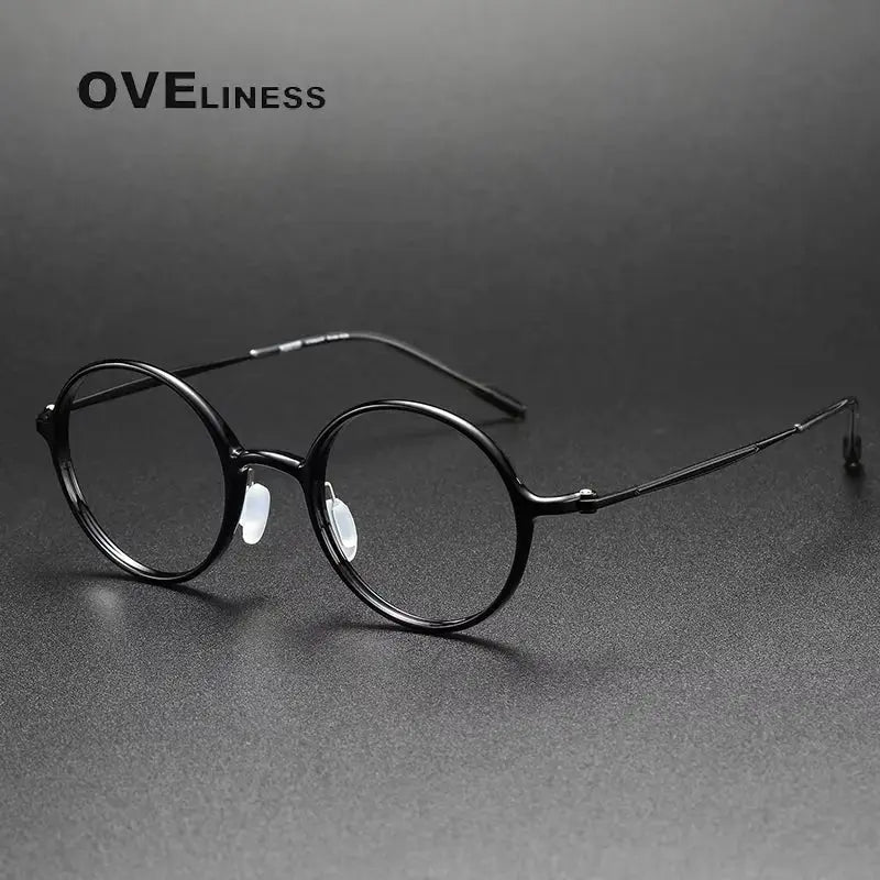 Women's Round Full Rim Titanium Prescription Glasses 88635 — view 8 | Rx Spectacle