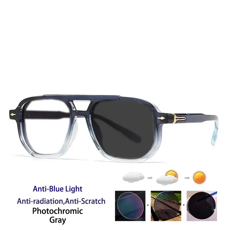 Unisex Square Full Rim TR90 Double Bridge Reading Glasses 60904 — view 8 | Rx Spectacle