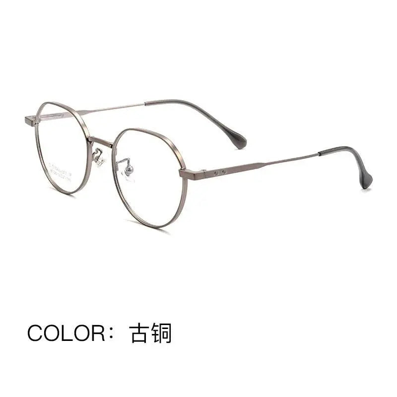 Unisex Polygon Full Rim Titanium Prescription Glasses Bt020t — view 2 | Rx Spectacle