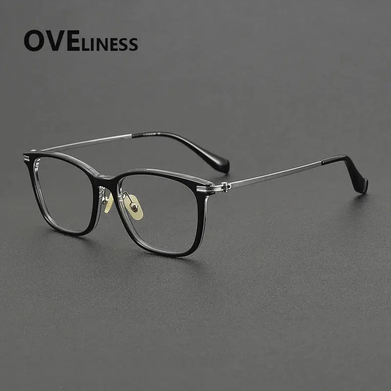 Unisex Square Full Rim Titanium Prescription Glasses 390012 — view 4 | Rx Spectacle