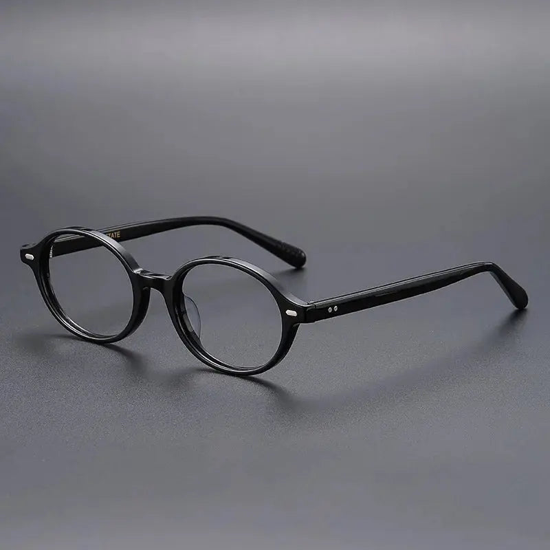 Unisex Round Full Rim Acetate Prescription Glasses 78046 — view 3 | Rx Spectacle