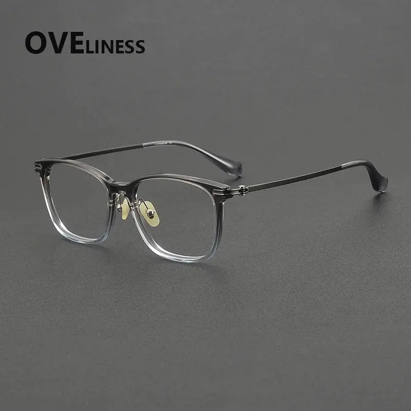 Unisex Square Full Rim Titanium Prescription Glasses 390012 — view 5 | Rx Spectacle