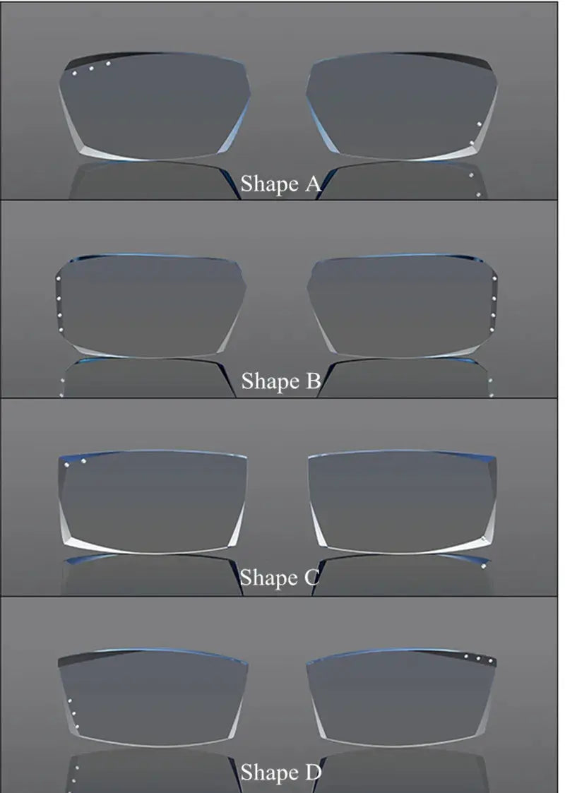 Men's Square Rimless Titanium Prescription Glasses 82077 — view 2 | Rx Spectacle