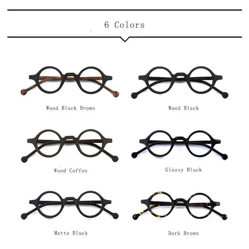 Unisex Round Full Rim Acetate Prescription Glasses A916 — view 4 | Rx Spectacle