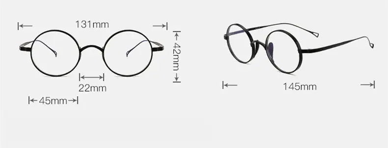 Women's Round Full Rim Titanium Prescription Glasses 63199 — view 2 | Rx Spectacle