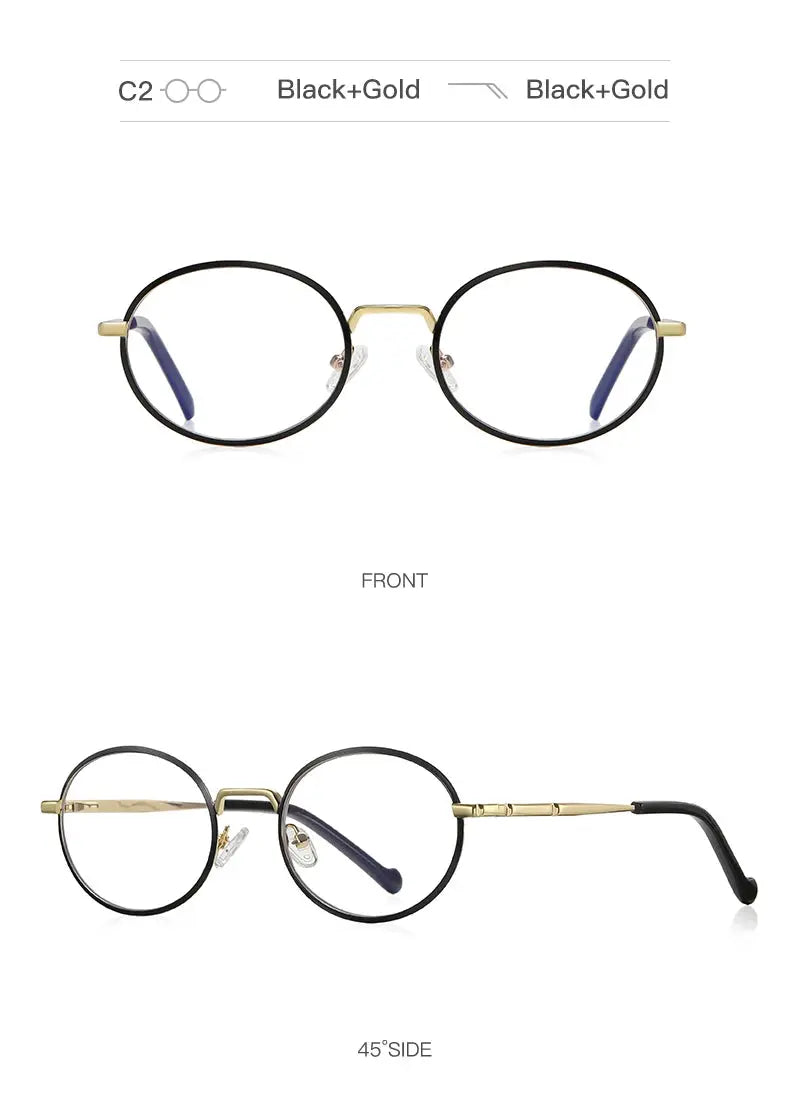 Women's Round Full Rim Alloy Prescription Glasses 3058 — view 16 | Rx Spectacle