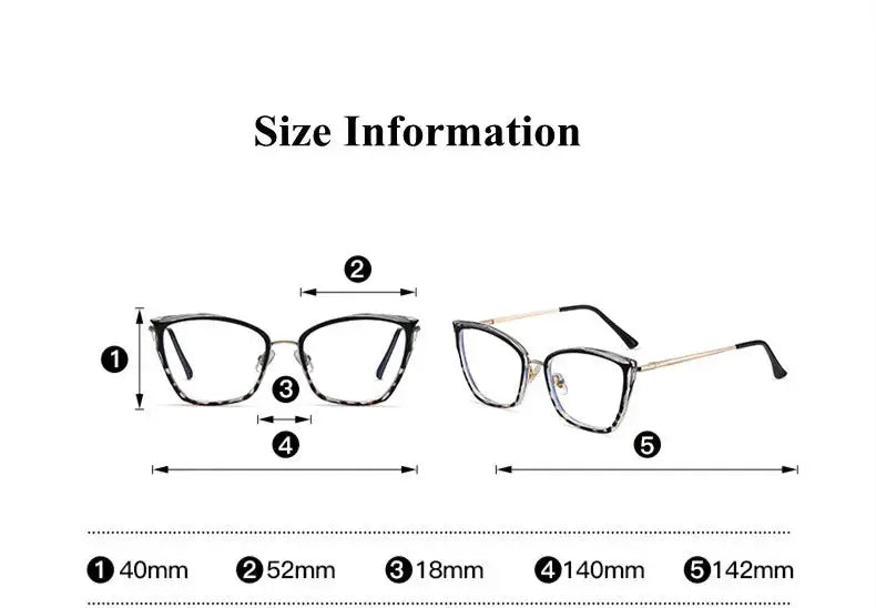 Women's Cat Eye Full Rim TR90 Prescription Glasses 87257 — view 13 | Rx Spectacle