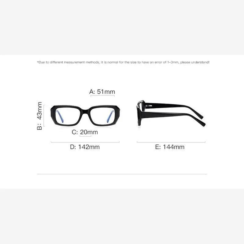 Unisex Square Full Rim Acetate Prescription Glasses 2154 — view 8 | Rx Spectacle