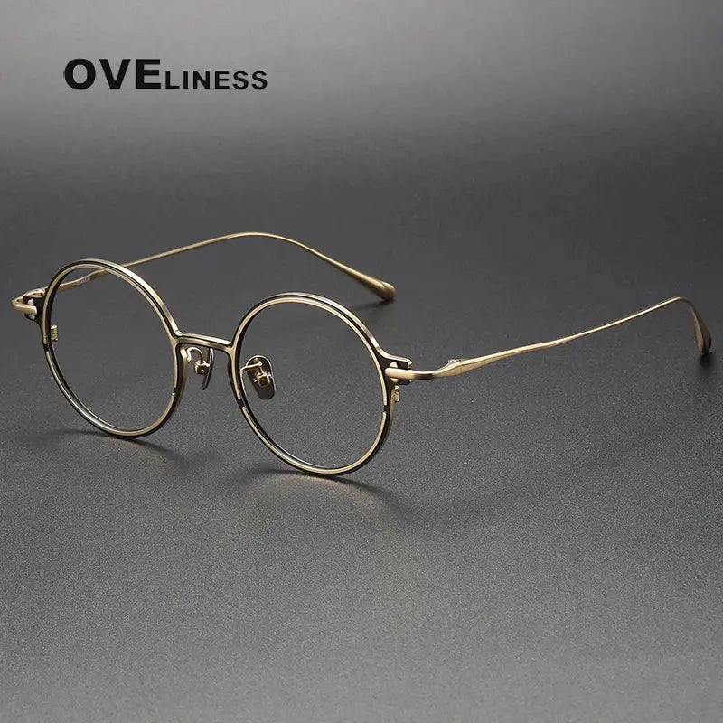 Unisex Round Full Rim Titanium Prescription Glasses 4920 — view 9 | Rx Spectacle