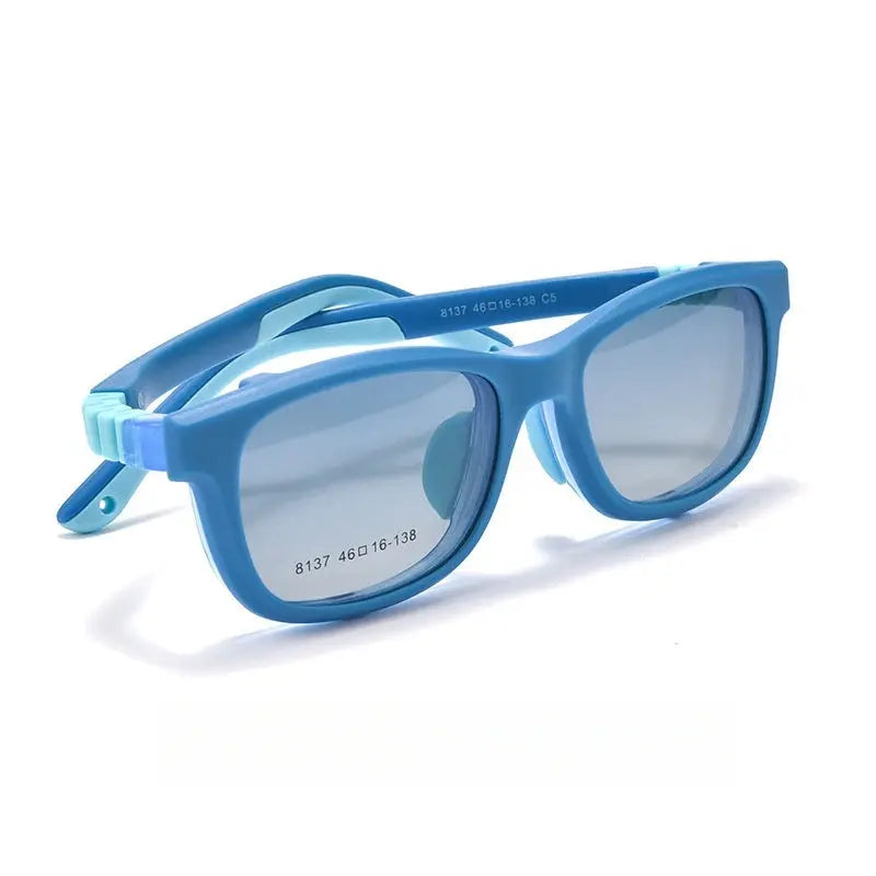 Unisex Square Full Rim TR90 Clip-On Prescription Glasses Y9137 — view 8 | Rx Spectacle